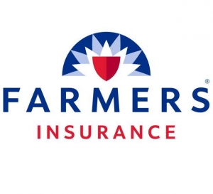 red and blue logo with a sunburst on top